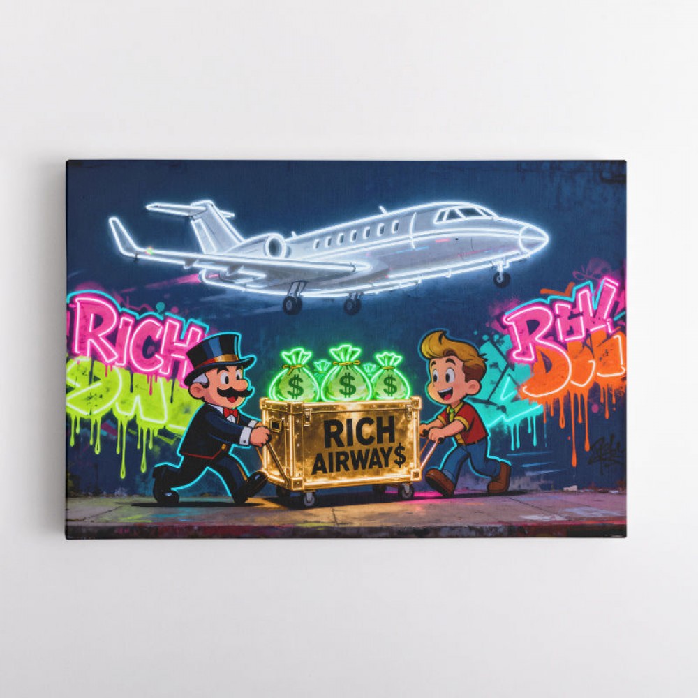 Rich Airways Neon Wall Art