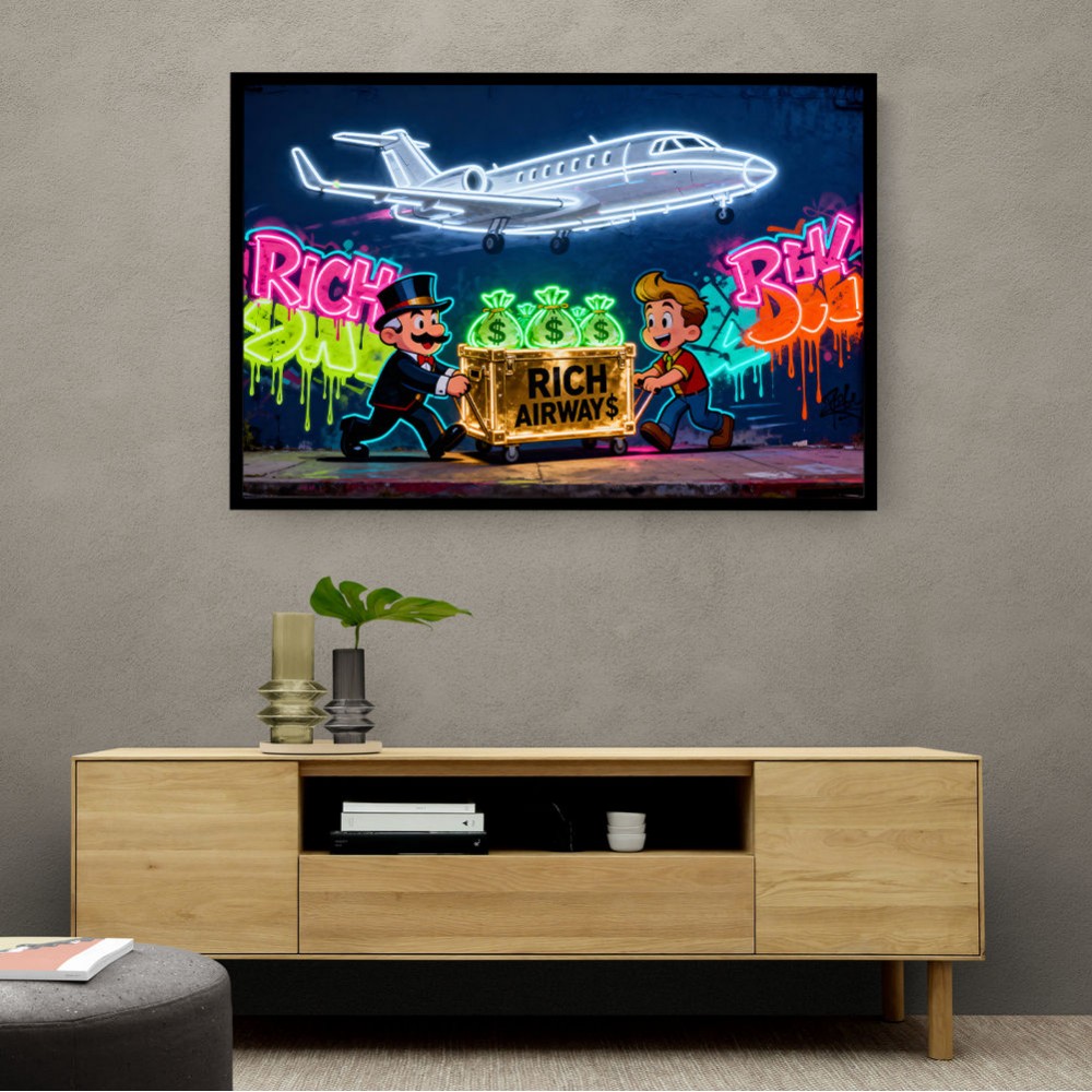 Rich Airways Neon Wall Art