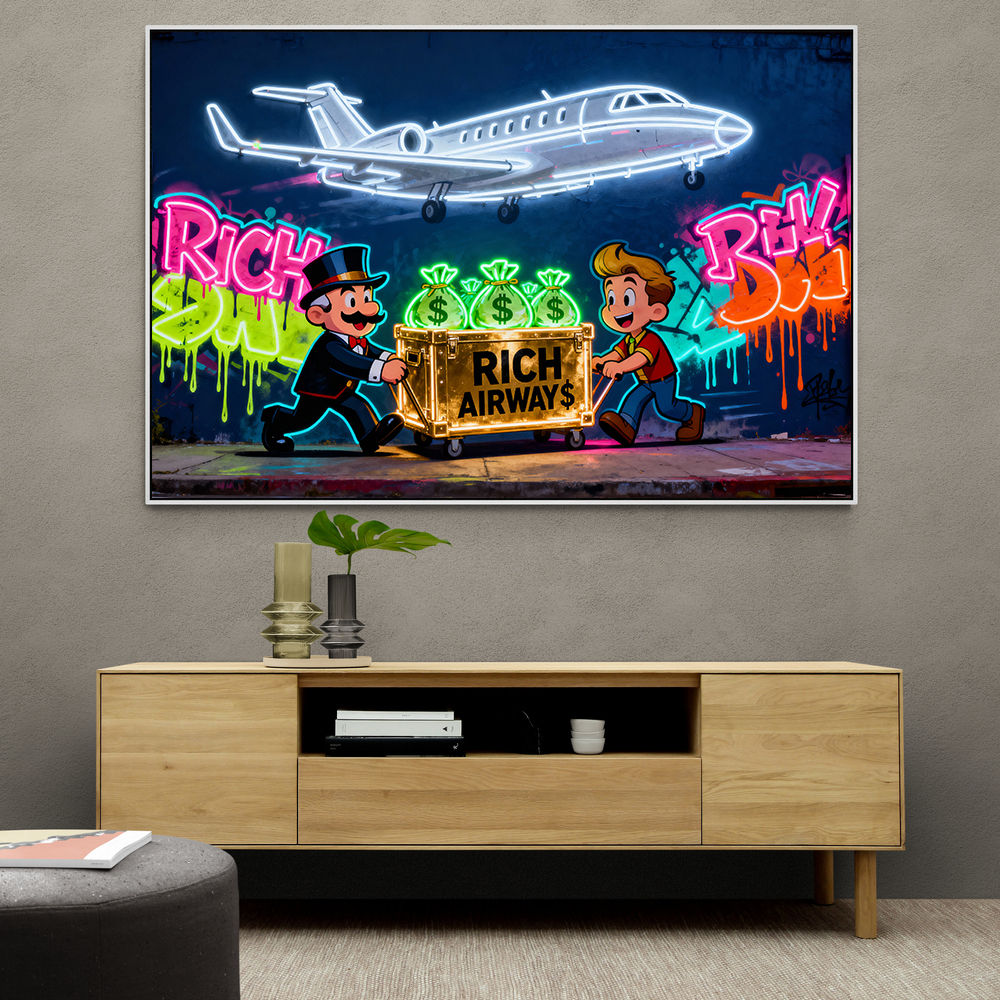 Rich Airways Neon Wall Art