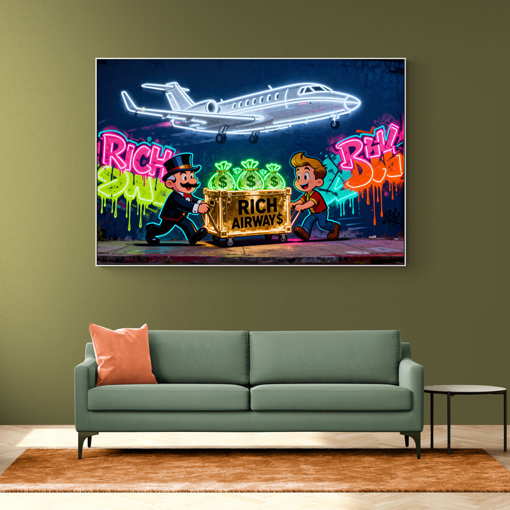 Rich Airways Neon Wall Art