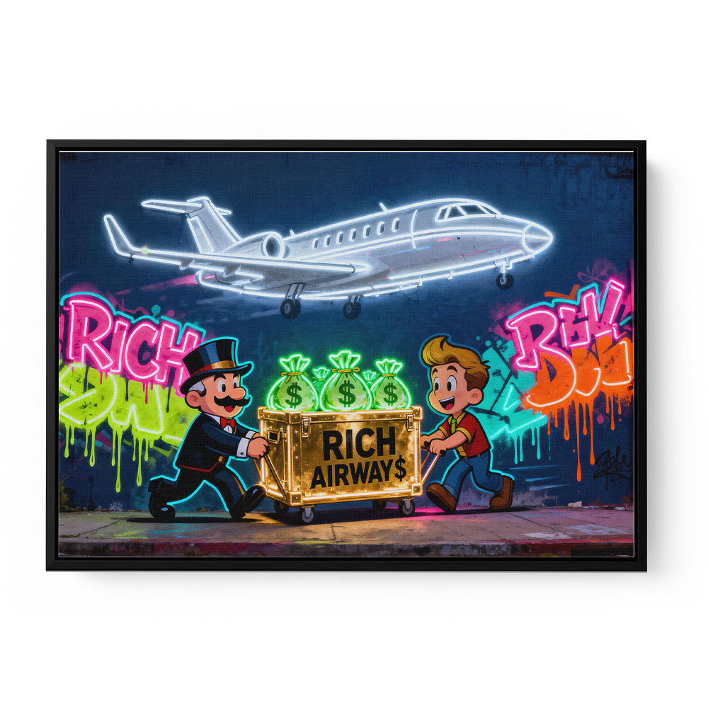 Rich Airways Neon Wall Art