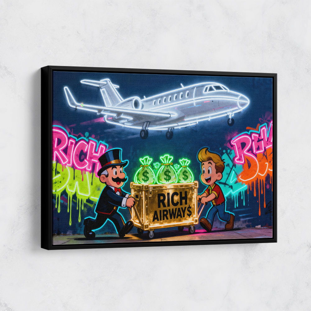 Rich Airways Neon Wall Art