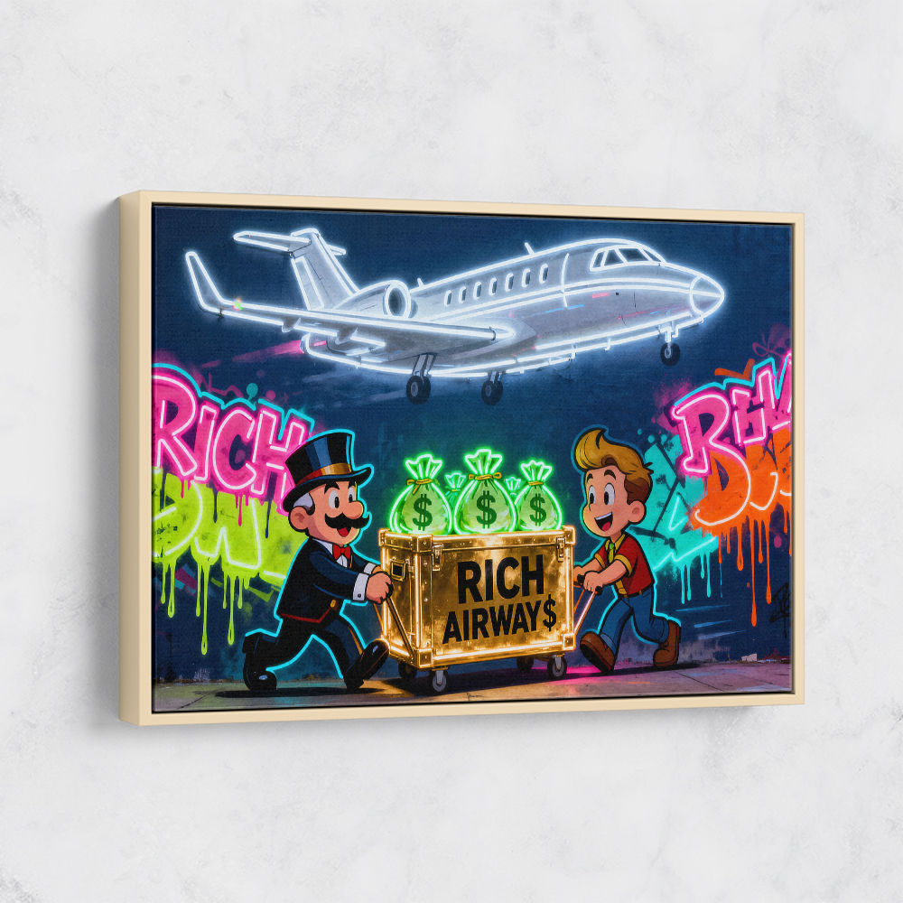Rich Airways Neon Wall Art