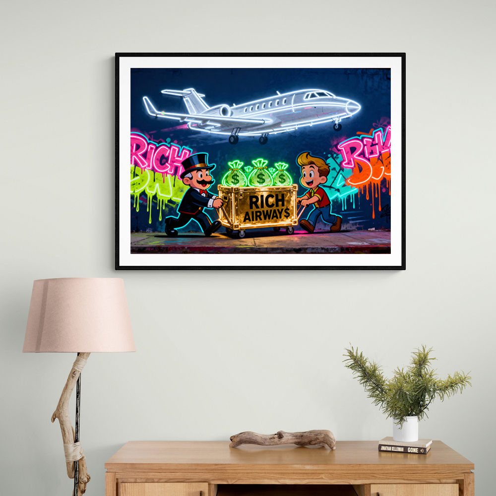 Rich Airways Neon Wall Art