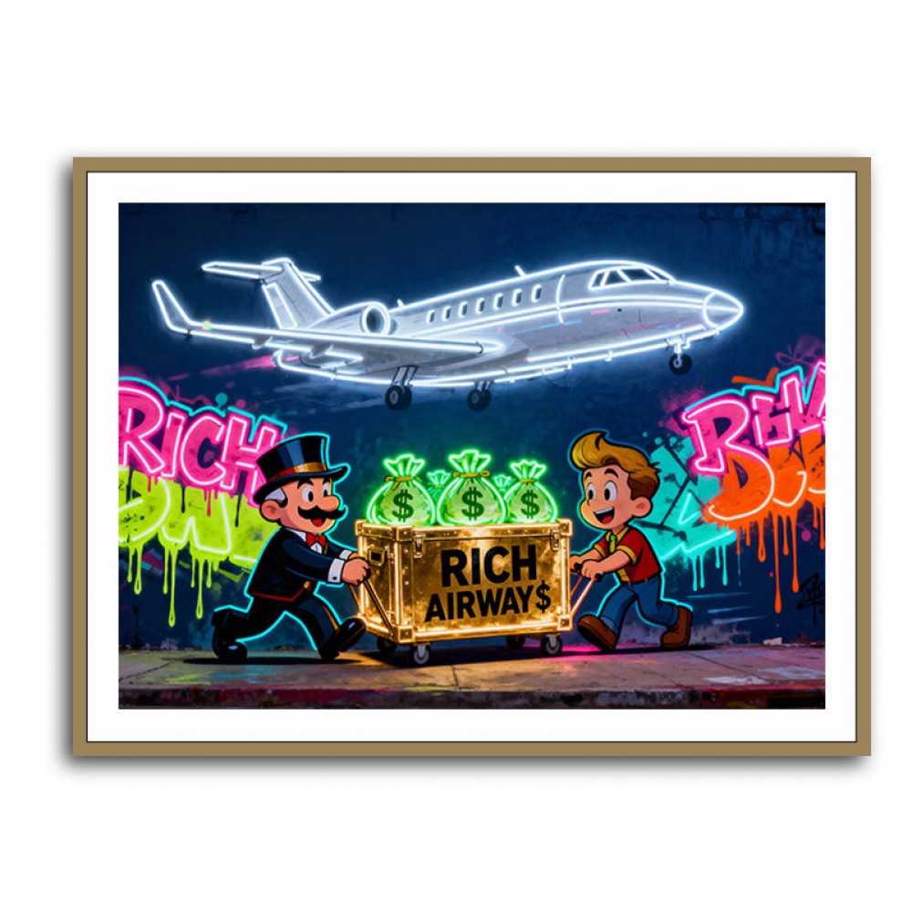 Rich Airways Neon Wall Art