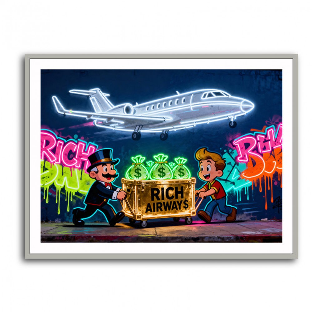Rich Airways Neon Wall Art