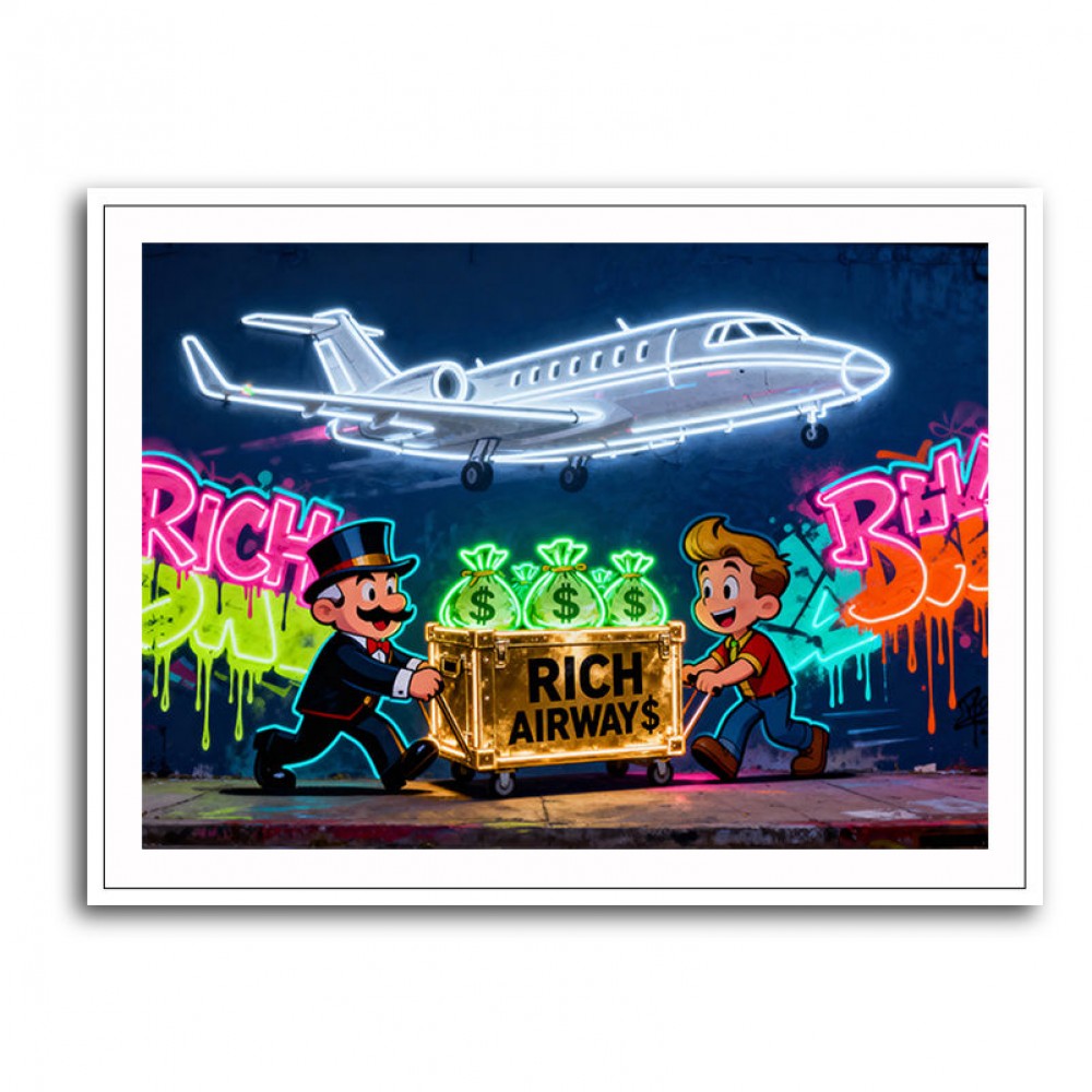 Rich Airways Neon Wall Art