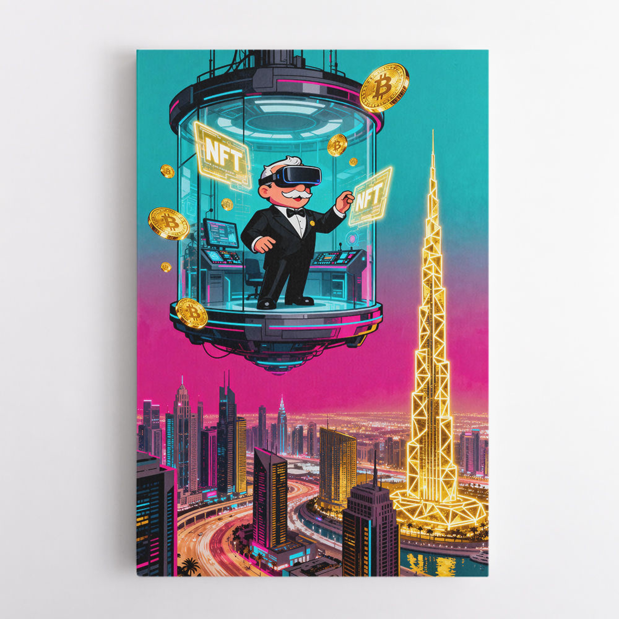 Metaverse Mogul Wall Art | NFT & Crypto Pop Art Dubai