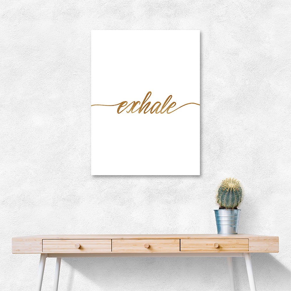 Exhale Gold Wall Art