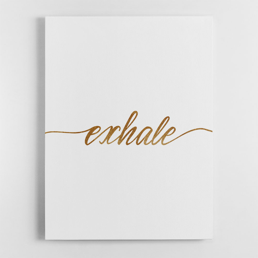 Exhale Gold Wall Art