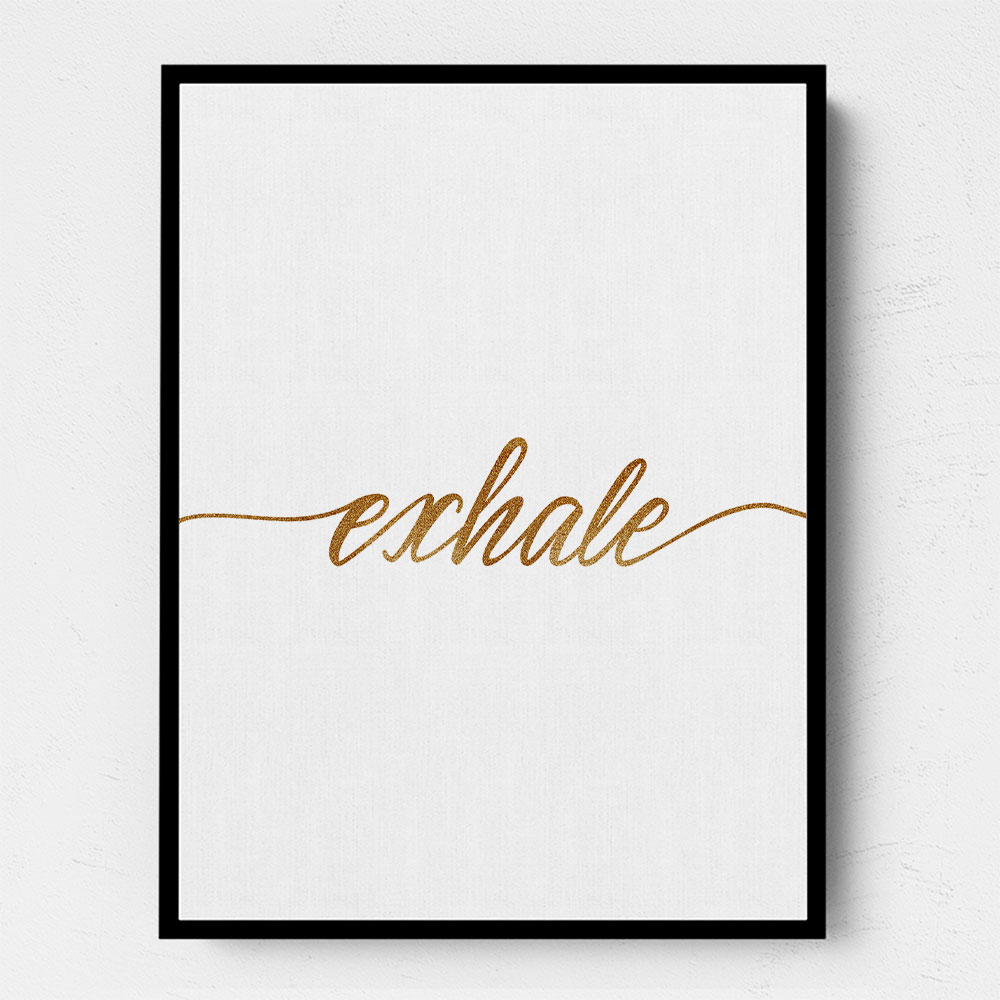 Exhale Gold Wall Art