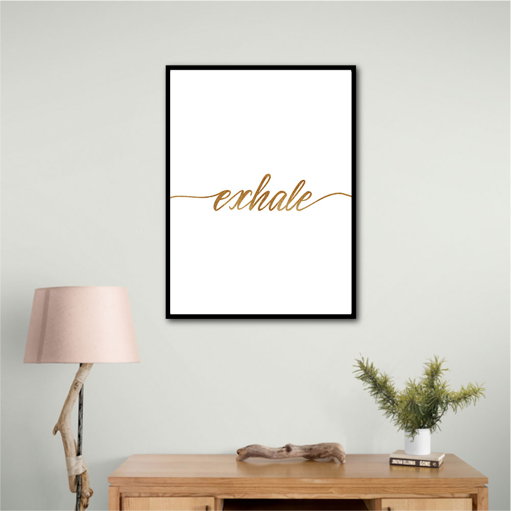 Exhale Gold Wall Art