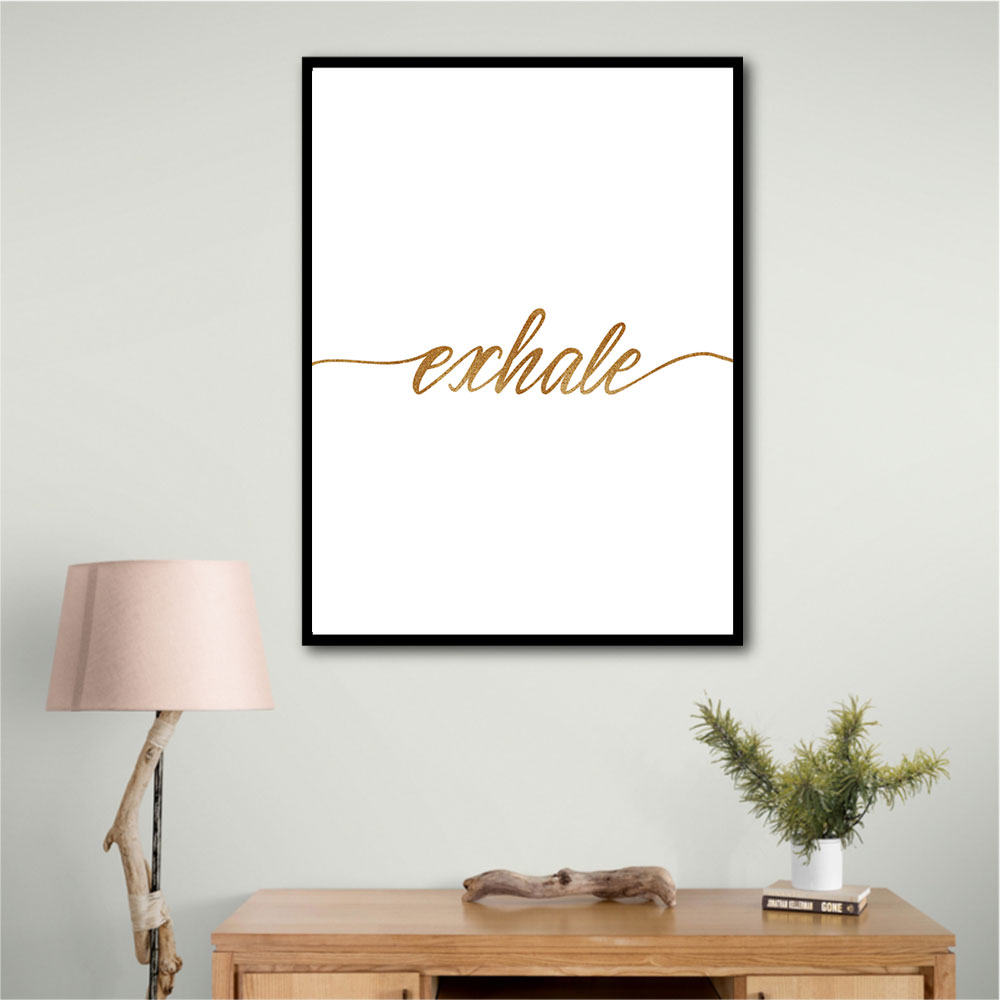 Exhale Gold Wall Art