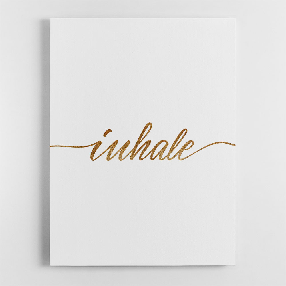 Inhale Gold Wall Art