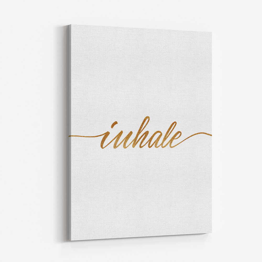 Inhale Gold Wall Art