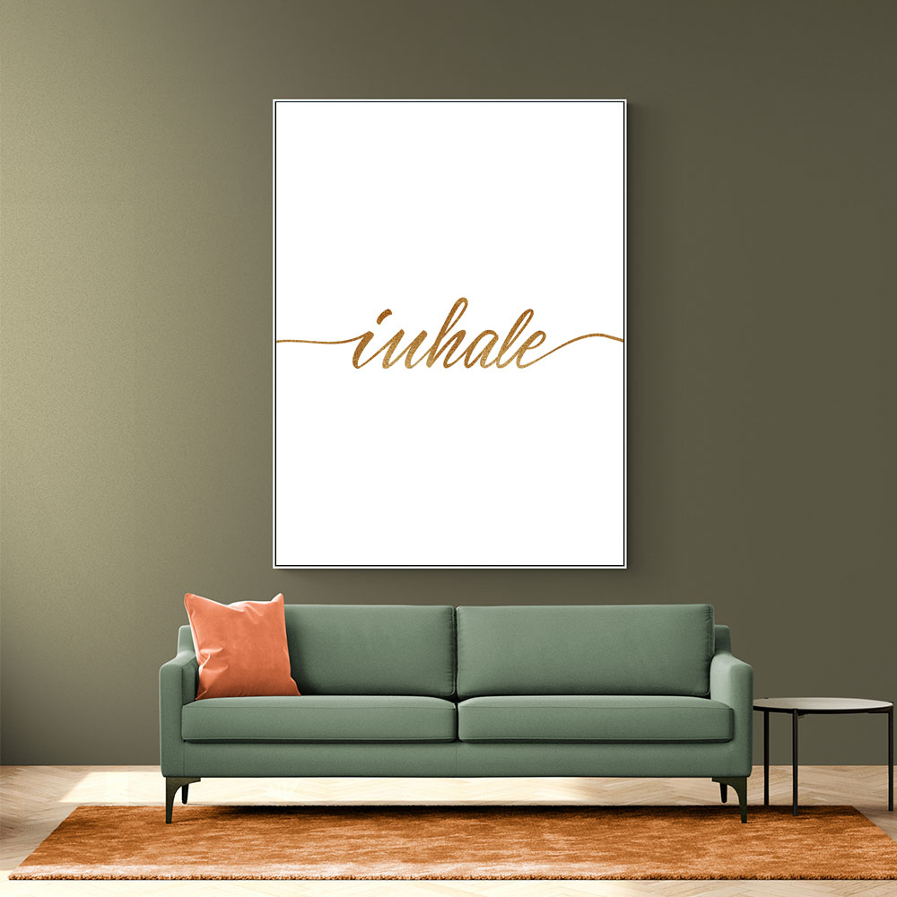 Inhale Gold Wall Art