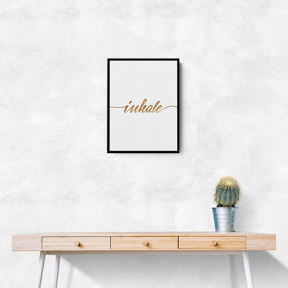 Inhale Gold Wall Art