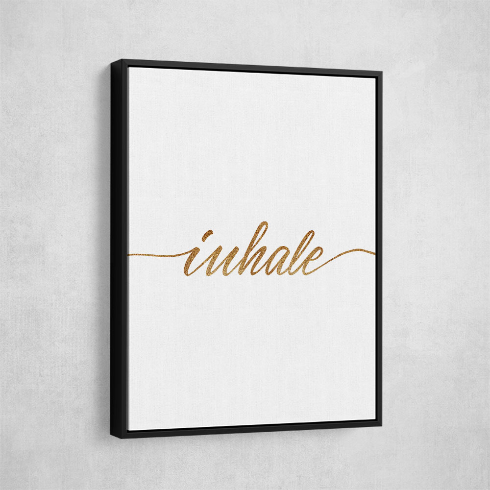 Inhale Gold Wall Art