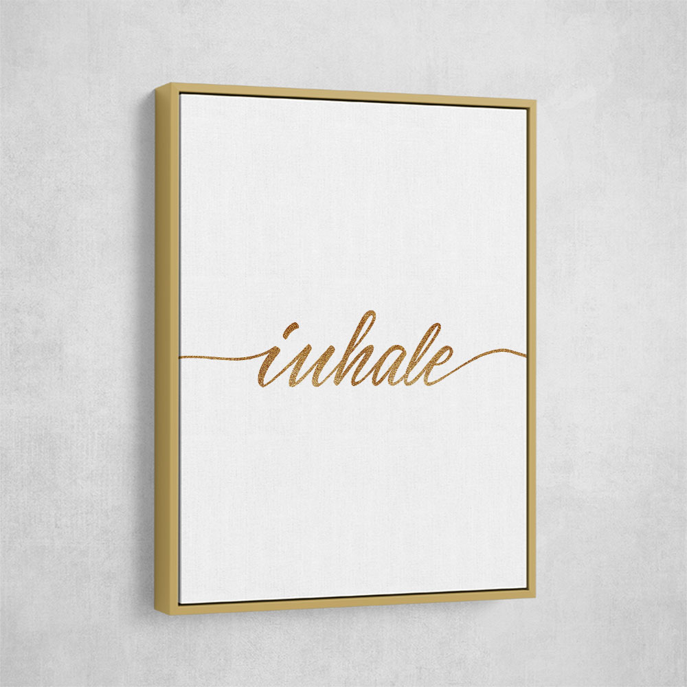 Inhale Gold Wall Art