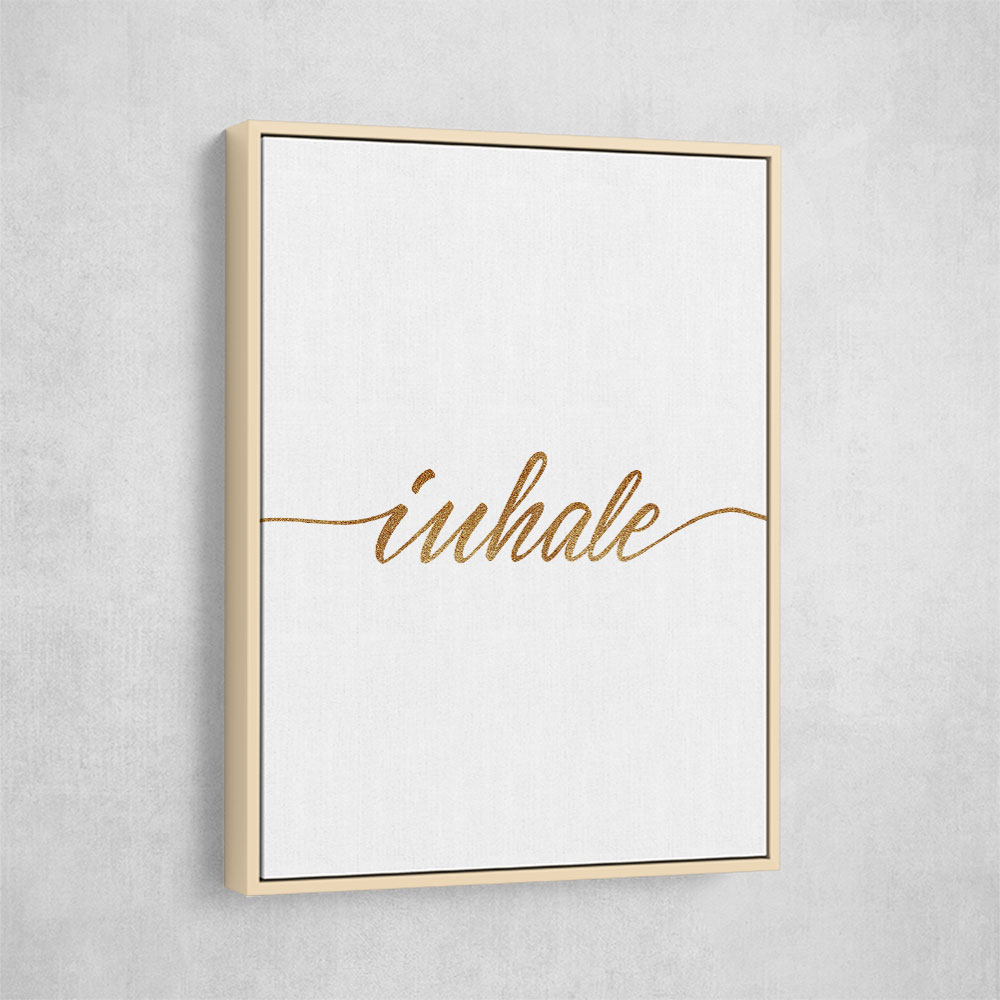 Inhale Gold Wall Art