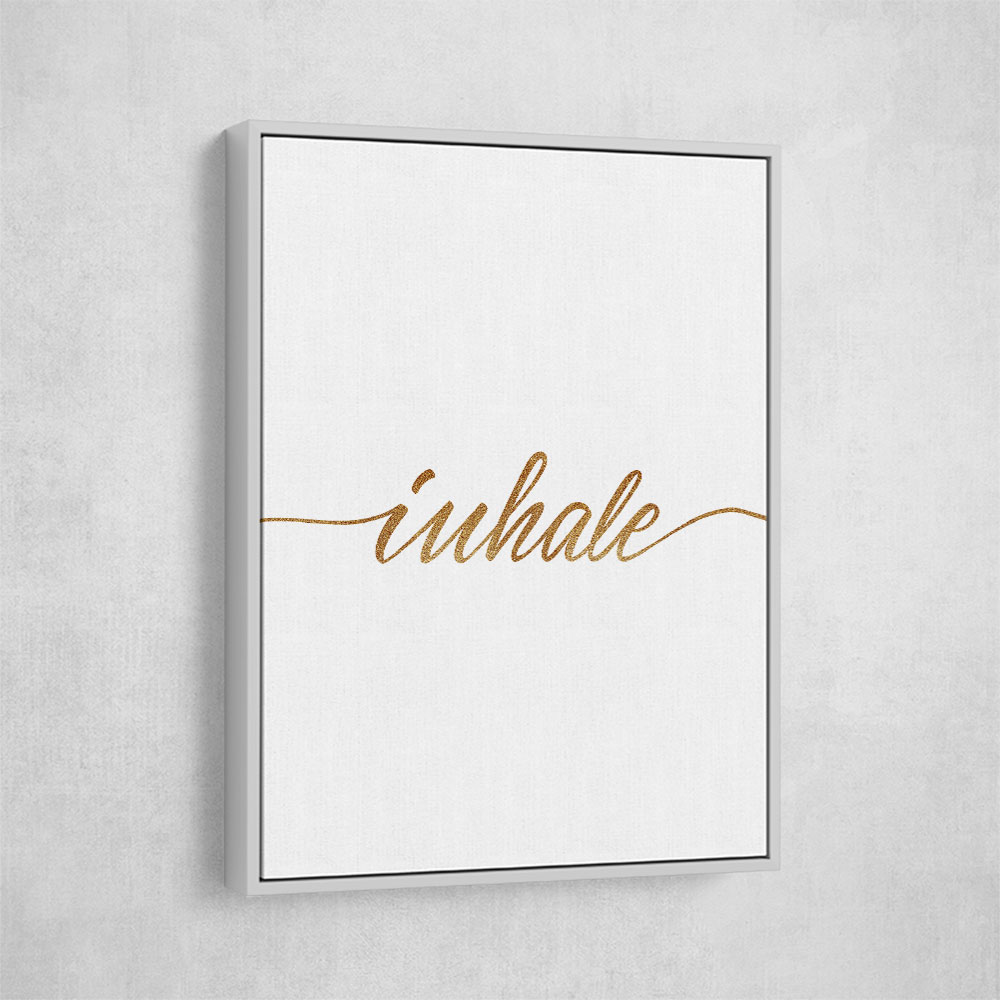 Inhale Gold Wall Art