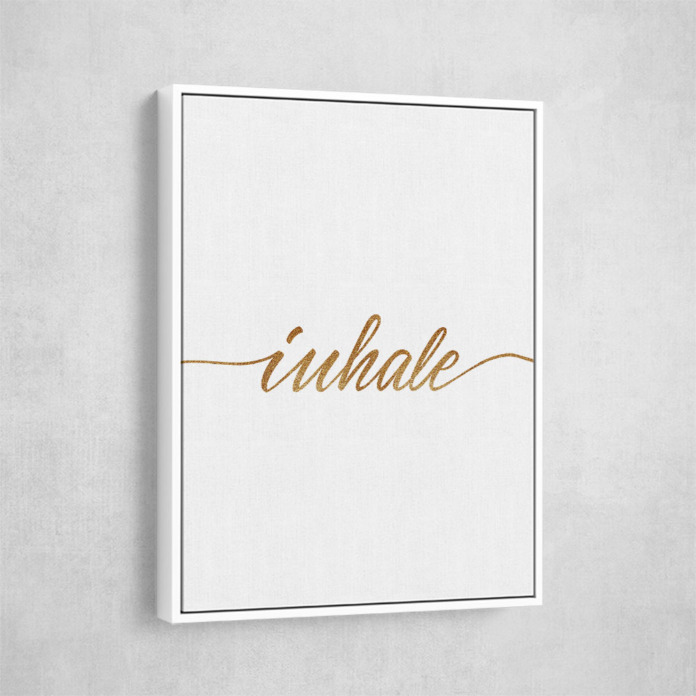 Inhale Gold Wall Art