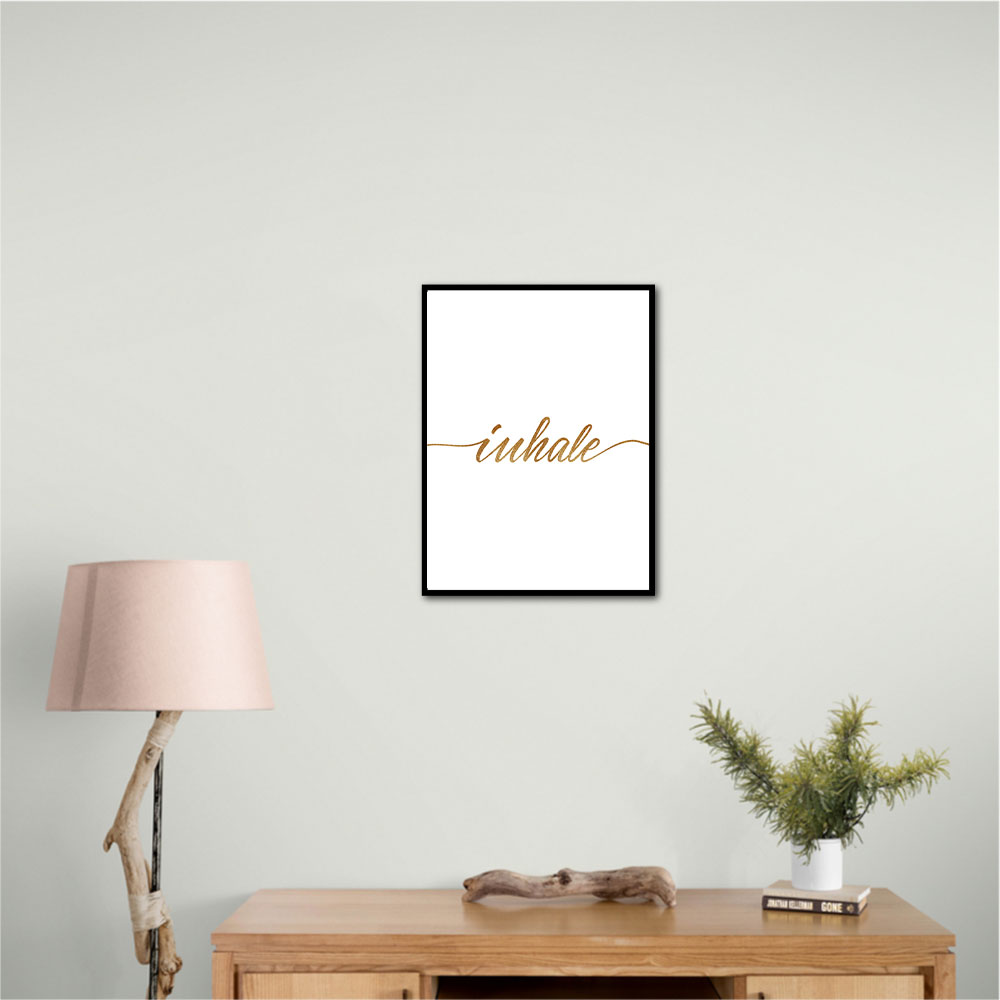 Inhale Gold Wall Art