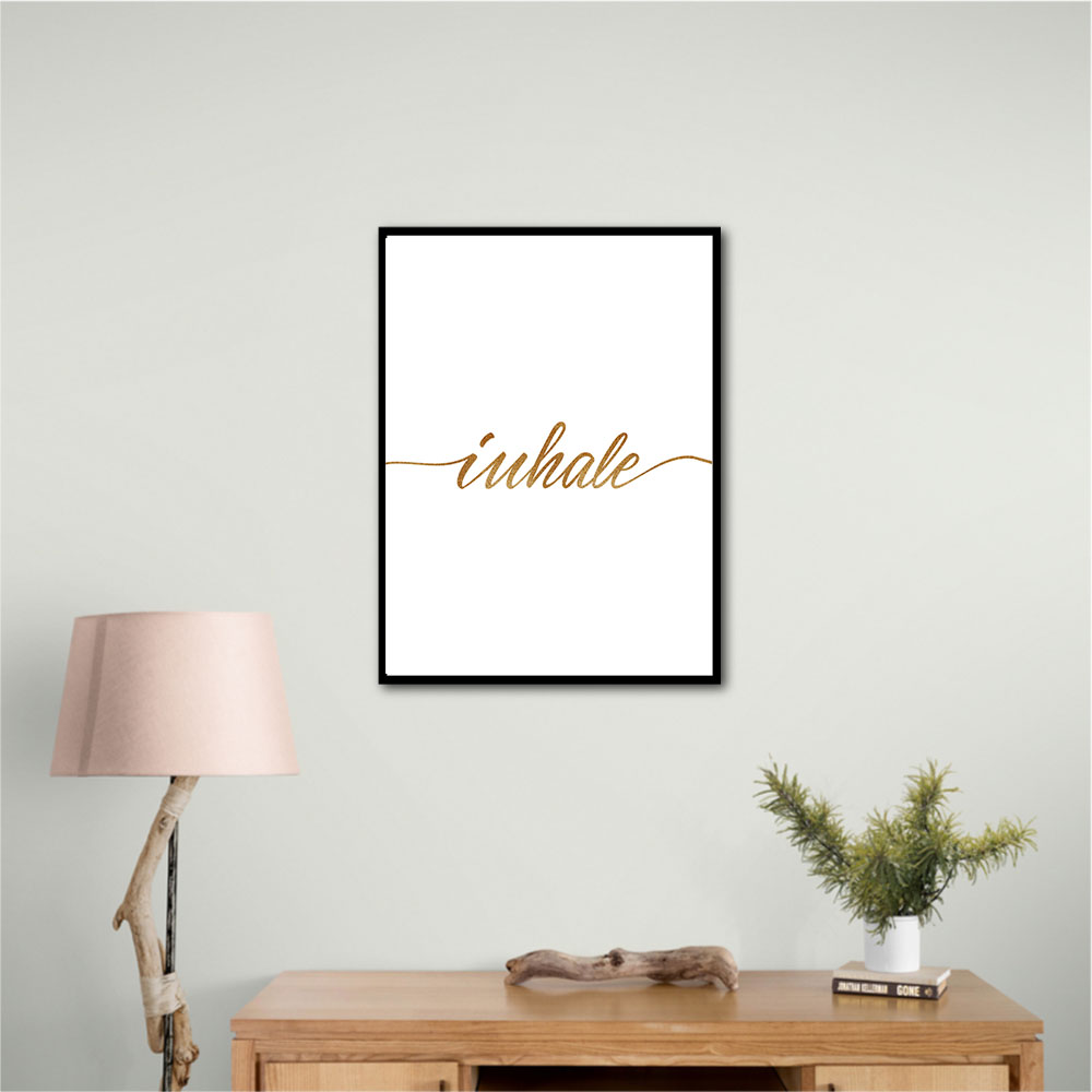 Inhale Gold Wall Art