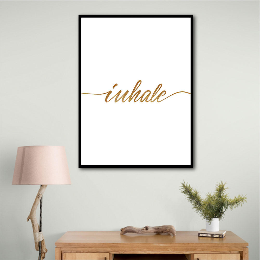 Inhale Gold Wall Art