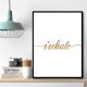 Inhale Gold Wall Art