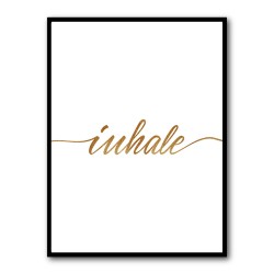 Inhale Gold Wall Art