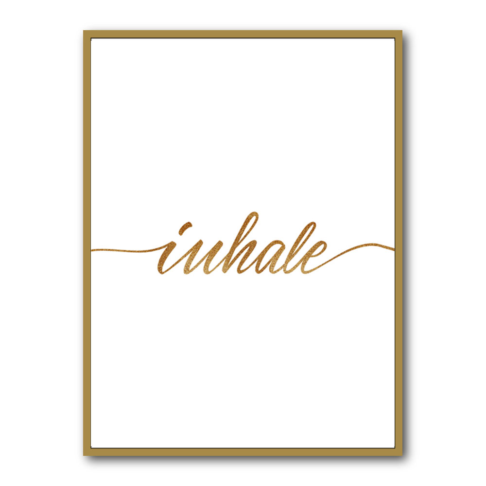 Inhale Gold Wall Art