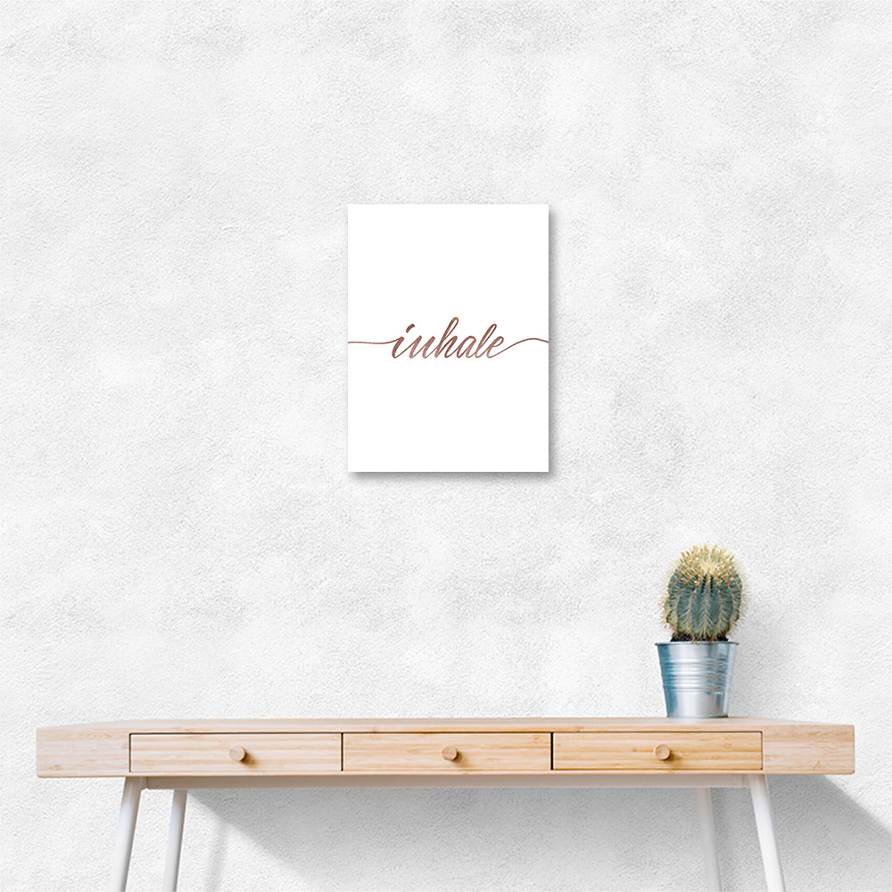 Inhale Rose Gold Wall Art