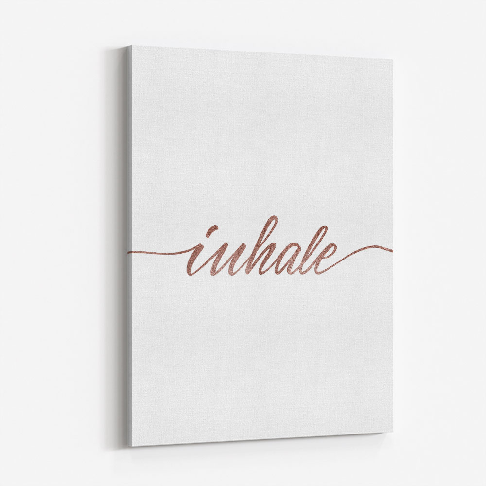 Inhale Rose Gold Wall Art