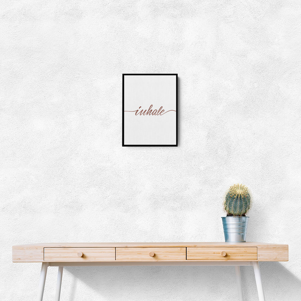 Inhale Rose Gold Wall Art