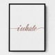 Inhale Rose Gold Wall Art