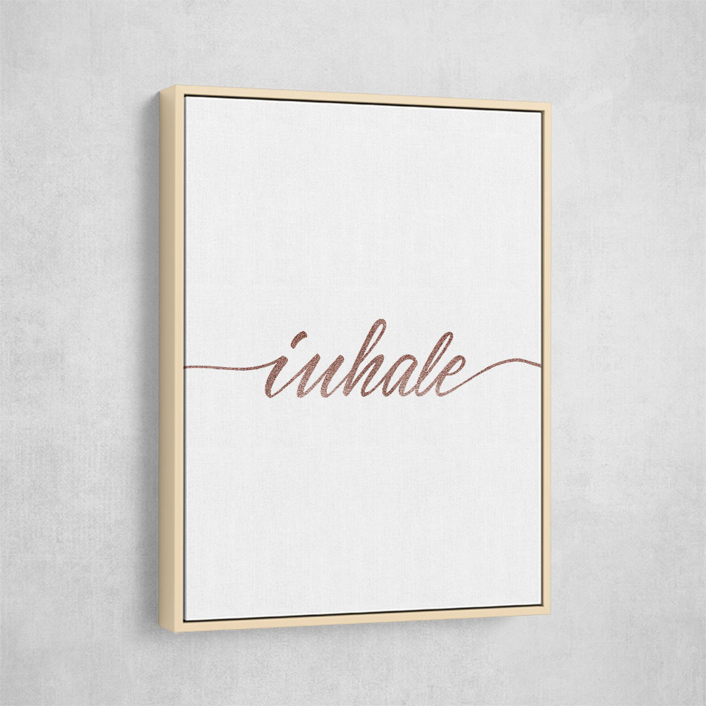 Inhale Rose Gold Wall Art