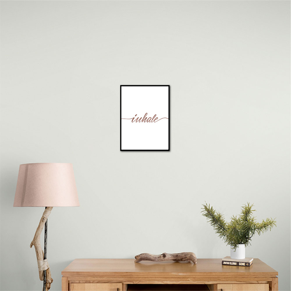 Inhale Rose Gold Wall Art