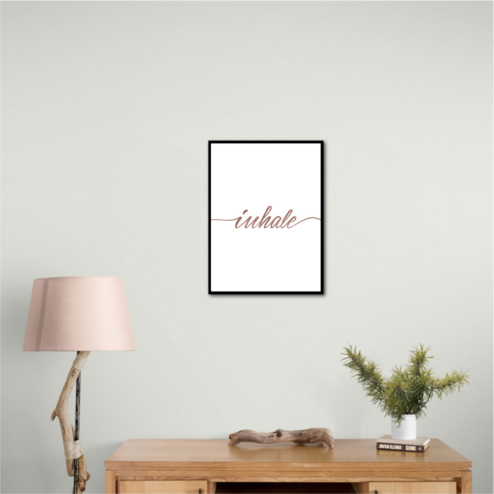 Inhale Rose Gold Wall Art