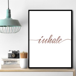 Inhale Rose Gold Wall Art