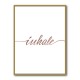 Inhale Rose Gold Wall Art