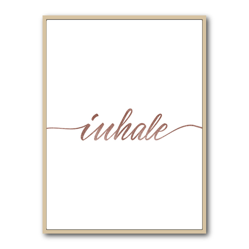 Inhale Rose Gold Wall Art