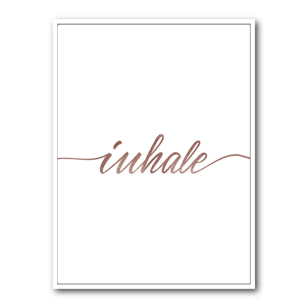 Inhale Rose Gold Wall Art