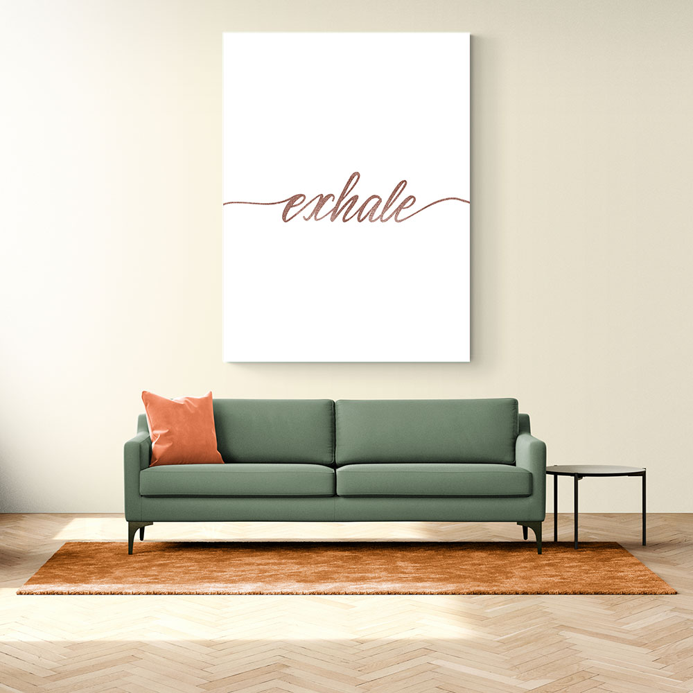 Exhale Rose Gold Wall Art