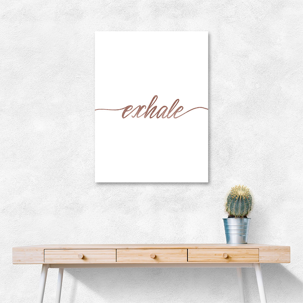 Exhale Rose Gold Wall Art