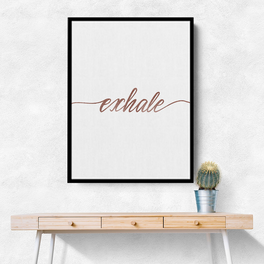 Exhale Rose Gold Wall Art