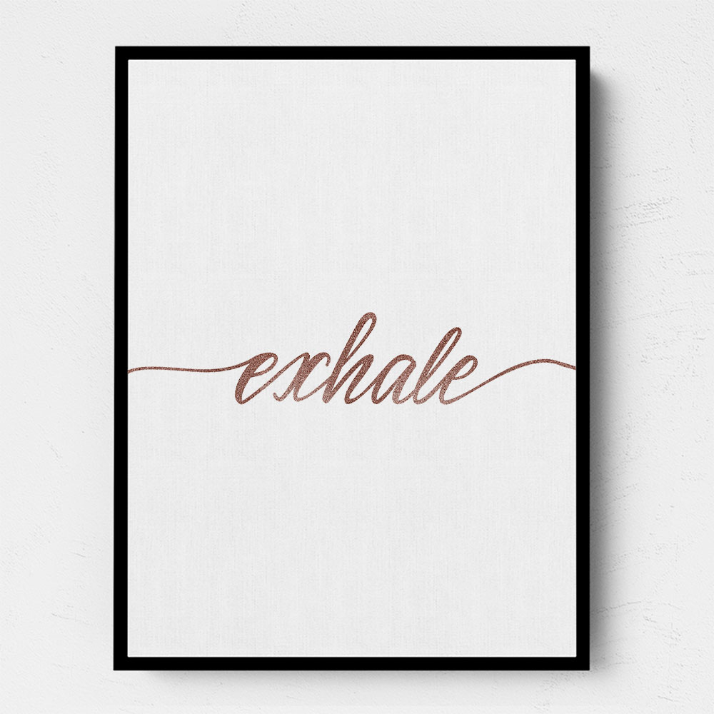 Exhale Rose Gold Wall Art