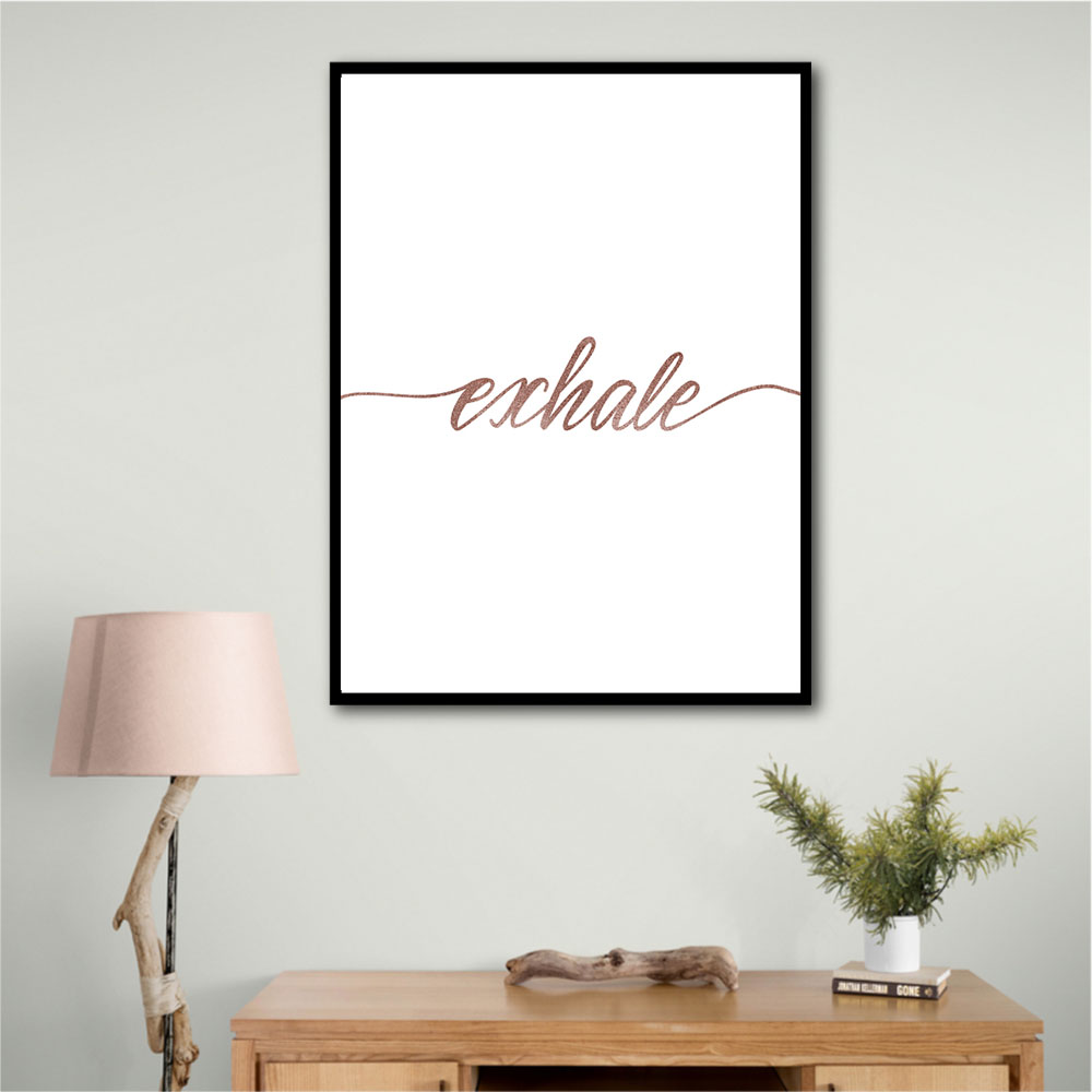 Exhale Rose Gold Wall Art