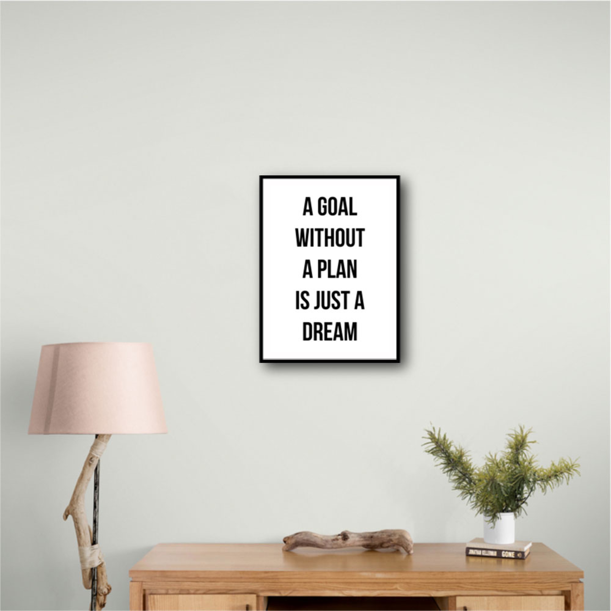 A Goal Without A Plan Quote Wall Art