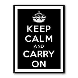 Keep Calm and Carry On - Black